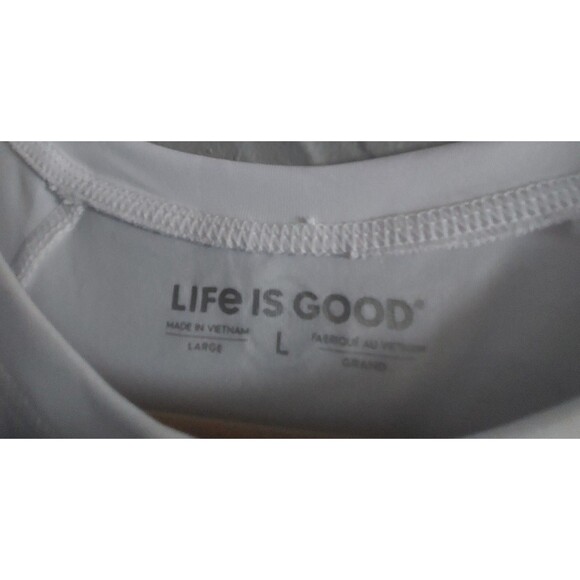 Life is Good Ladies L White Surfer Long Sleeve,18.5 Inch Of Armp To Armp,New. - Picture 2 of 7